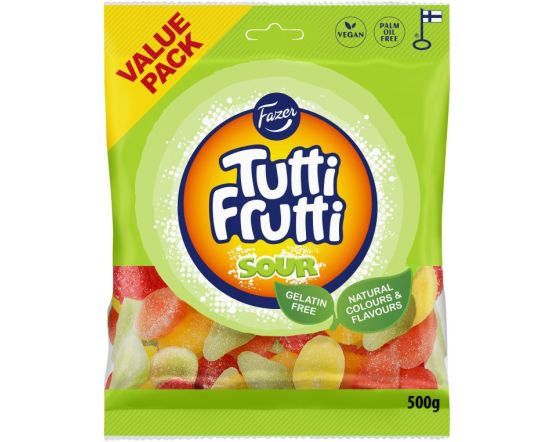 Tutti Frutti Sour kommikott 500g/10tk