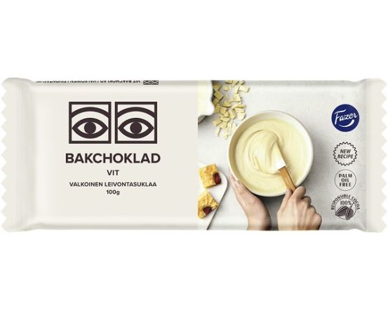 Fazer Valge küpsetusšokolaad 100g / 15 tk