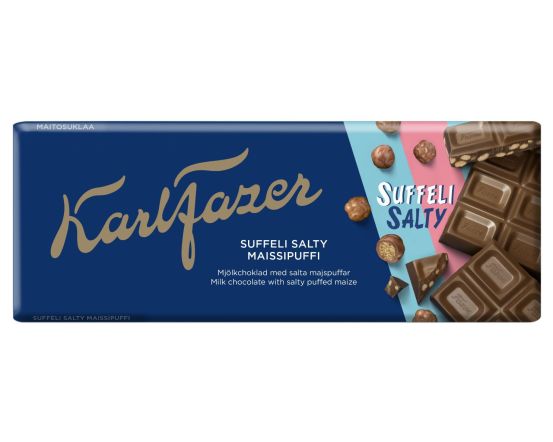 Karl Fazer Suffeli Salty piimašokolaad 160g / 21 tk