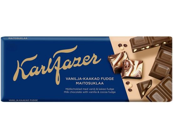 Karl Fazer piimašokolaad vanilje-iirise 180g/22tk