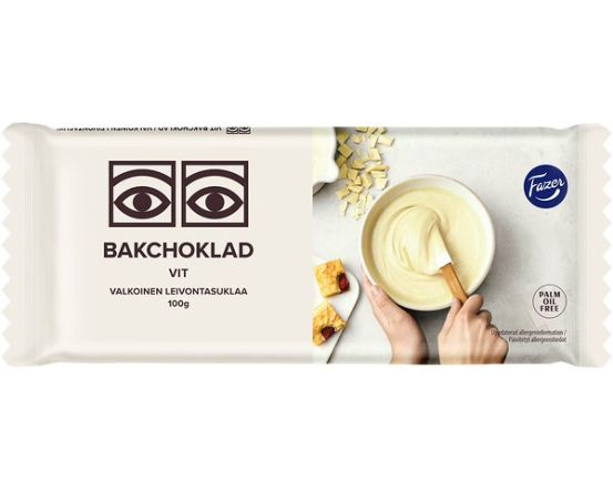 Fazer Valge küpsetusšokolaad 100g / 15 tk
