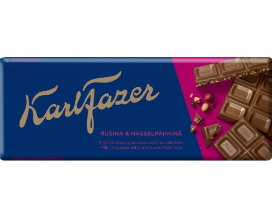 Karl Fazer piimaðokolaad rosina-pähkli 180g/ 22tk