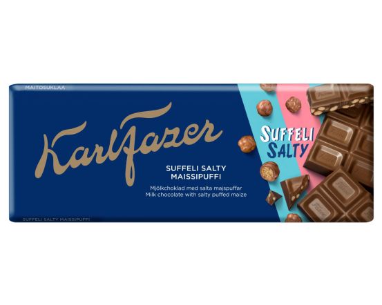 Karl Fazer Suffeli Salty piimašokolaad 160g / 21 tk