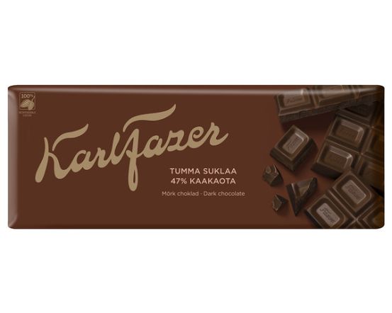 Karl Fazer tume šokolaad 200g /22tk