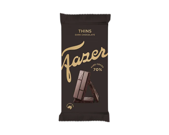 Karl Fazer Thins tume šokolaad 70% 95g/18tk