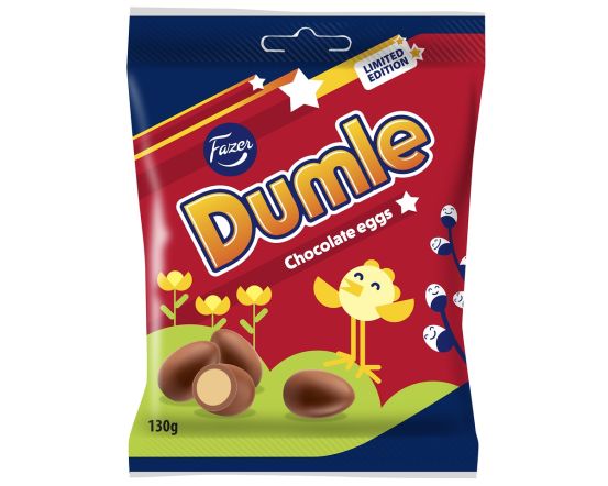 SEASONAL Dumle Chocolate eggs 130g / 24tk