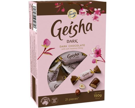 Geisha Dark kommikarp 150g/12tk