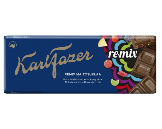 Karl Fazer Remix piimaðokolaad 180g/ 22tk