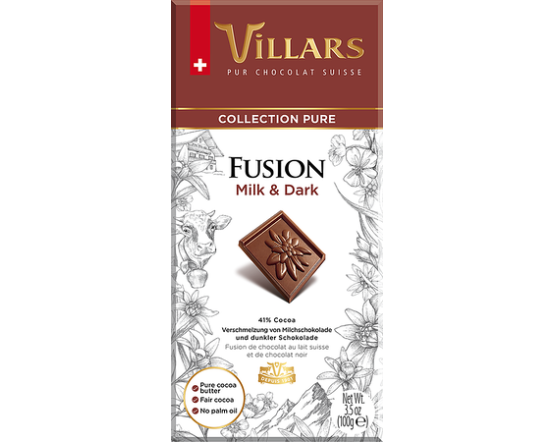VILLARS Piima- ja tumeda šokolaadi segu 41% 100g