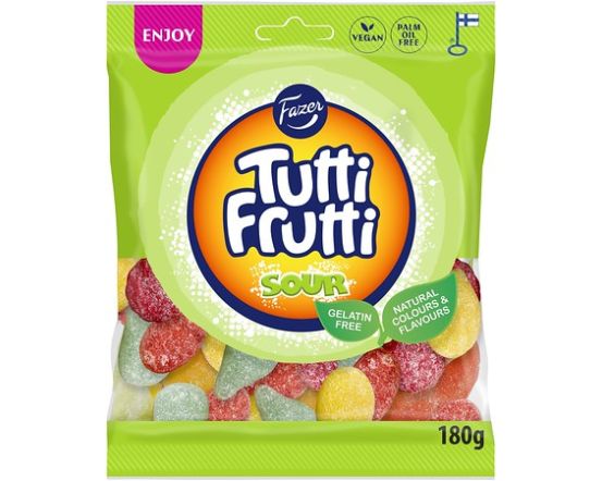 Tutti Frutti Sour kommikott 180g/ 21 tk