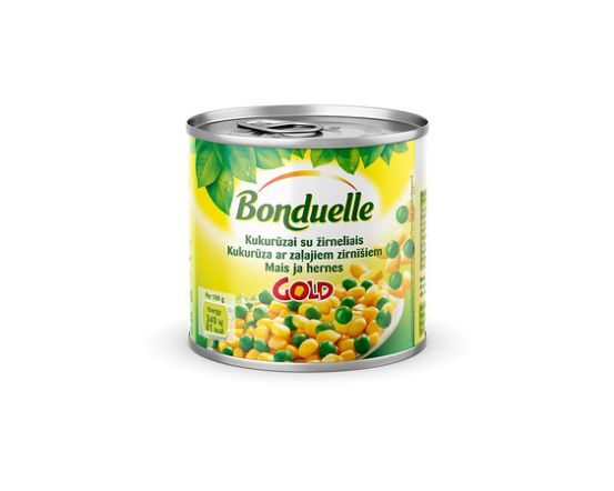 BONDUELLE Mais ja hernes 425ml