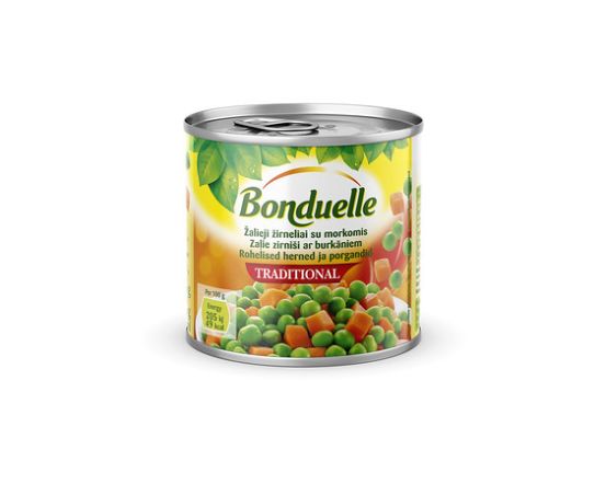 BONDUELLE Herned ja porgandikuubikud 425ml/240g