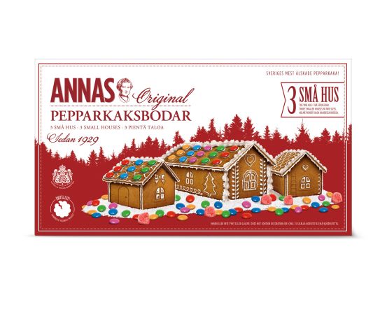 ANNAS väikesed piparkoogimajad (3tk), 250g (detailid)