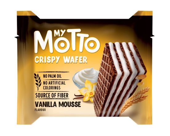 MY MOTTO Vahvel vanillimaitselise kreemiga (80%) 30g