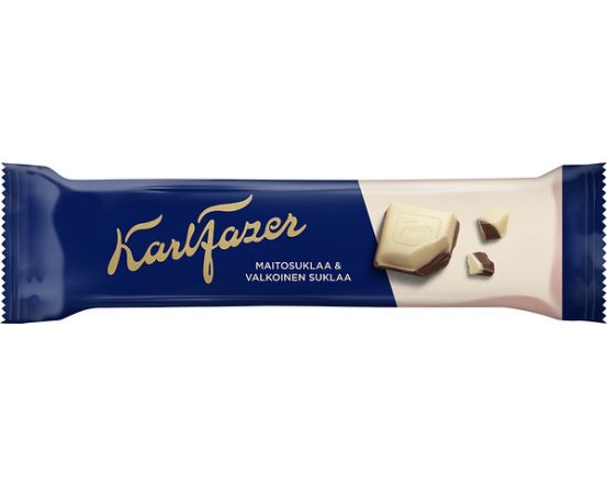 Karl Fazer piima - ja valge šokolaadi batoon 38g /35tk