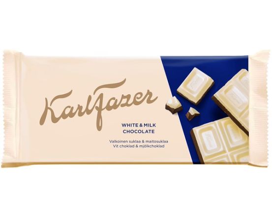 Karl Fazer valge - ja piimašokolaad 131g/16tk