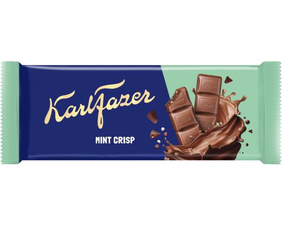 Karl Fazer piimašokolaad piparmünditükikestega 95g/20tk