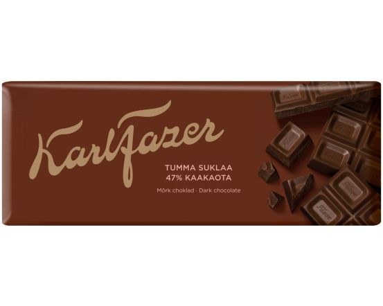 Karl Fazer Tume šokolaad 180g/23tk