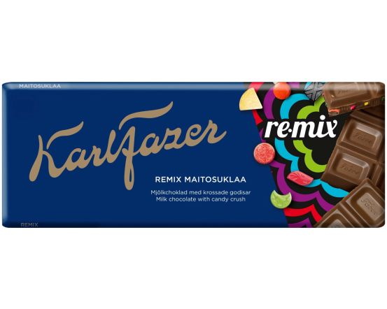 Karl Fazer Remix piimaðokolaad 180g/ 22tk