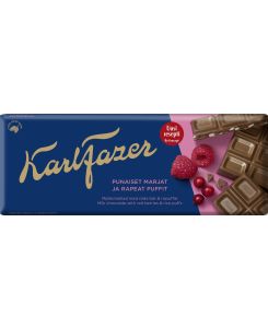 Karl Fazer piimašokolaad punaste marjade ja riisikrõbinatega 180g/21tk
