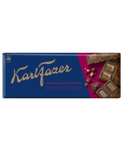 Karl Fazer piimašokolaad pähkli-rosina 200g /20tk