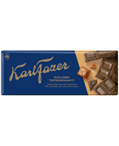 KARL FAZER piimašokolaad soolase karamelli tükkidega 180g / 22tk