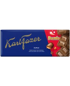 Karl Fazer piimašokolaad Dumle toffeetükkidega 180g/ 22 tk