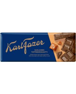 KARL FAZER piimašokolaad soolase karamelli tükkidega 180g / 22tk