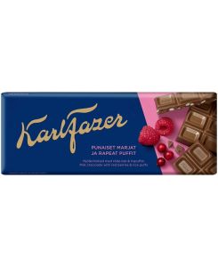 Karl Fazer piimašokolaad punaste marjade ja riisikrõbinatega 180g/21tk