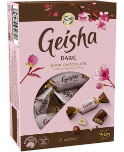 Geisha Dark kommikarp 150g/12tk
