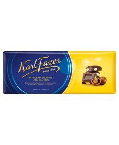 Karl Fazer piimašokolaad tervete metspähklitega 200g /19tk