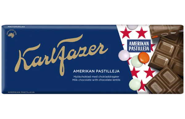 Karl Fazer American lentils piimašokolaad 180g/22tk