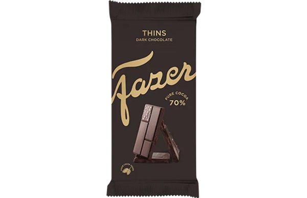 Karl Fazer Thins tume šokolaad 70% 95g/18tk