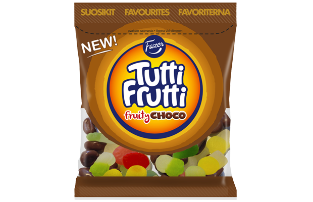 Tutti Frutti Fruity Choco kommikott 170g/21 tk