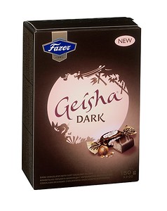Geisha Dark kommikarp 150g/12tk